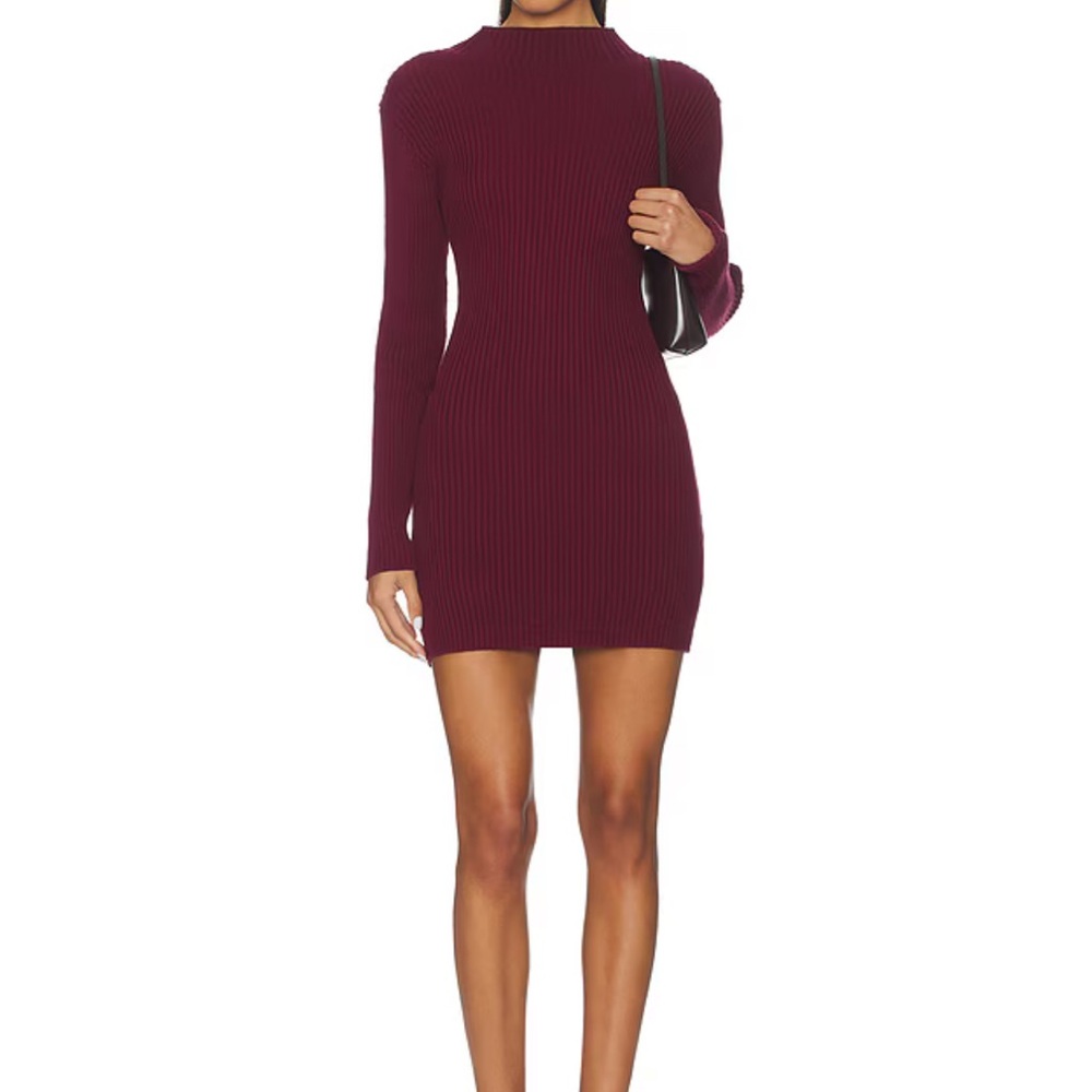 Elegant Burgundy Midi Dress